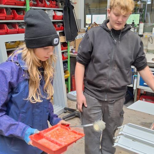 Die 3a zu Besuch bei der Firma Metallbau Platter in Zams 